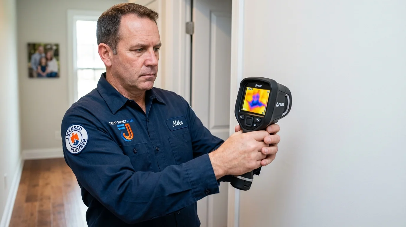 Thermal imaging leak detection by Johns Plumbing LLC in Springboro